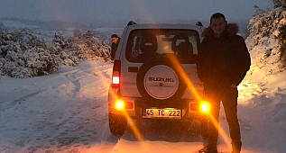 Turgutlu'dan kar manzaraları