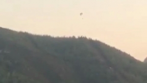 Turgutlu'da heyecan yaşatan paraşütlü