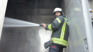 Gardaki vagonda yangın çıktı