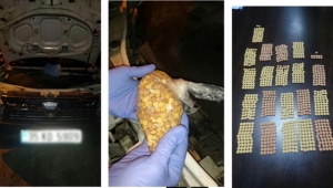 Otomobilin motorunda bin 11 uyuşturucu hap 