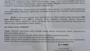 İSKİ'den Manisa'da İkamet Eden Vatandaşa Fatura