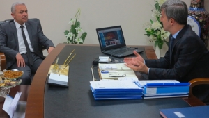 Kaymakam Turan'dan Başkan Şirin'e geçmiş olsun ziyareti.