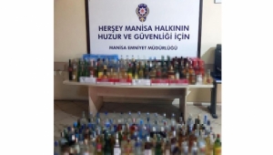 Manisa'da kaçak içki ve sigaraya 1 gözaltı.