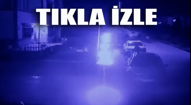 Motosiklet hırsızlığı güvenlik kamerasına yansıdı