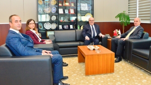 Milli Eğitim Bakanlığı Müsteşar Yardımcısı Doç. Dr. Mustafa Hilmi Çolakoğlu MCBÜ Rektörü Prof. Dr. A. Kemal Çelebi’yi ziyaret etti