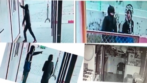 Kantine hırsızlık girişimi güvenlik kamerasına yansıdı 