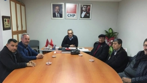 Muhtarlar CHP İlçe Başkanına tebrik ziyaret 
