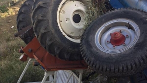 Traktör devrildi: 1 Ölü, 1 Yaralı