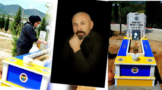 Vasiyeti yerine getirildi, mezarı sarı lacivert yapıldı