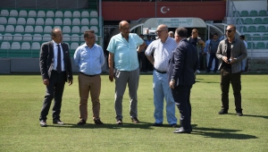 Başkan Ergün Şantiye ve Mümin Özkasap Spor Tesislerini İnceledi