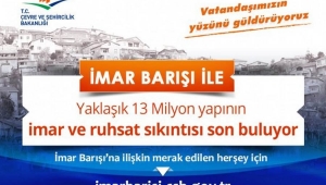 İMAR BARIŞI BAŞVURULARI DEVAM EDİYOR