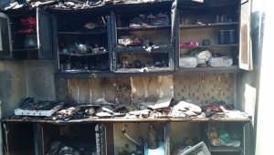 Sarıbey’deki yangında ev kül oldu