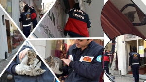 45 Dakikalık Uğraştan Sonra Yavru Kedi Kurtarıldı