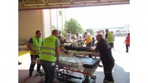 Devlet Hastanesinde afet tatbikatı gerçeğini aratmadı