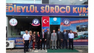 Kaymakam Turan’dan Yedieylül Sürücü Kursuna ziyaret