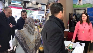 CHP’li Başkan adayı Akın’dan  esnaf ziyaretlerine devam