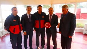 Kaymakam Turan’dan fedakar itfaiyecilere anlamlı ziyaret
