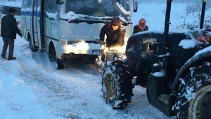 Dağmarmara'nın mahalleleri beyaza büründü