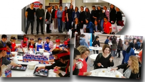Kız meslek öğrencileri Dr. Oetker Fabrikasında pasta yaptılar