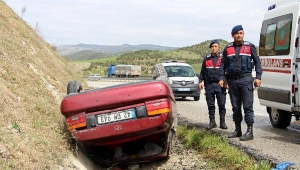 Otomobil takla attı: 1 yaralı