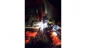 3 araçlı zincirleme kaza: İlk belirlemelere göre 1 ölü 1 yaralı 