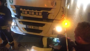 TIR'ın sürüklediği elektrik bisikletin sürücüsü öldü 