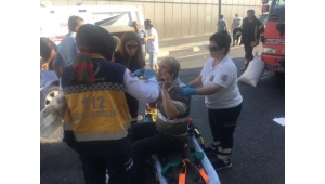  trafik kazasında iki kişi yaralandı.