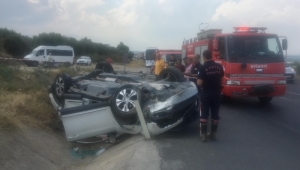 Derbent'te korkutan kaza(VİDEO)