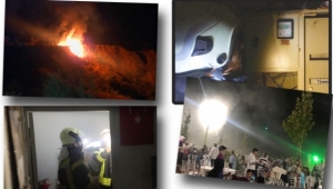 İki ayrı noktada çıkan yangın paniğe neden oldu