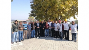 Milletvekili Ahmet Vehbi Bakırlıoğlu direnişteki madencileri ziyaret etti