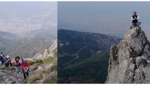 Olympos dağcıları Spil Dağı zirvesine tırmandı