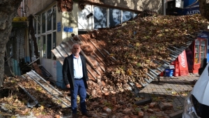 Tarihi Deveciler Kahvehanesinin eternitleri çöktü