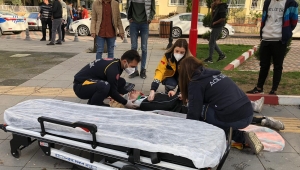 Motosiklet sürücüsü yaralı