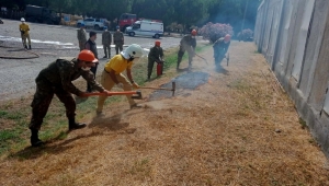 Mehmetçiğe, Manisa Orman İşletme'den orman yangınlarıyla mücadele eğitimi