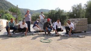 Gökkaya'da 110 bin metrekarelik üstyapı çalışmasına başlandı