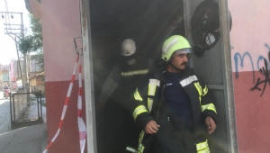 İtfaiyecinin zor anları VİDEO