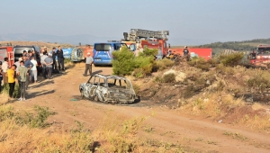 Otomobilde çıkan yangın ormana sıçradı, 3 hektar alan küle döndü