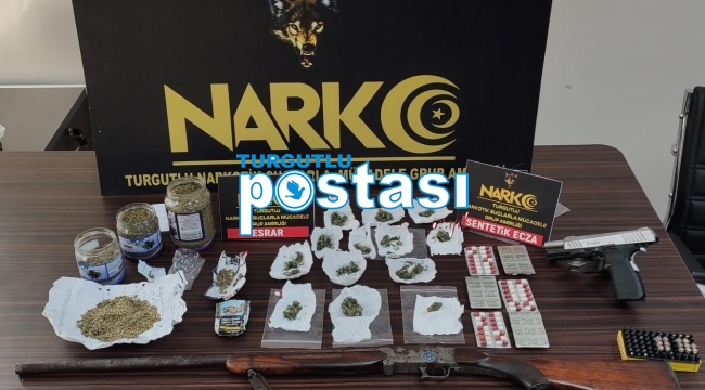 7 şahsa ait 7 ikamete eş zamanlı yapılan operasyonda uyuşturucu maddeleri ele geçti