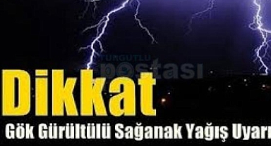 Manisa'nın Doğu İlçelerinde Gök gürültülü Sağanak Yağış !!!