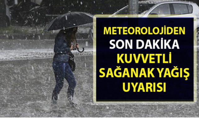 Gök gürültülü Sağanak Yağış uyarısı