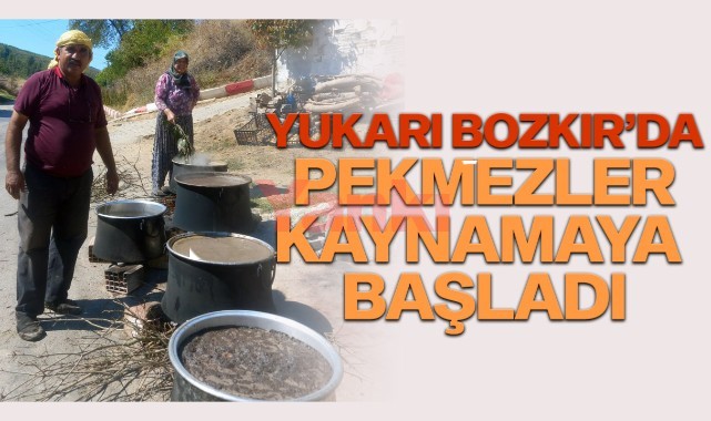 Yukarı Bozkırda pekmezler kaynamaya başladı