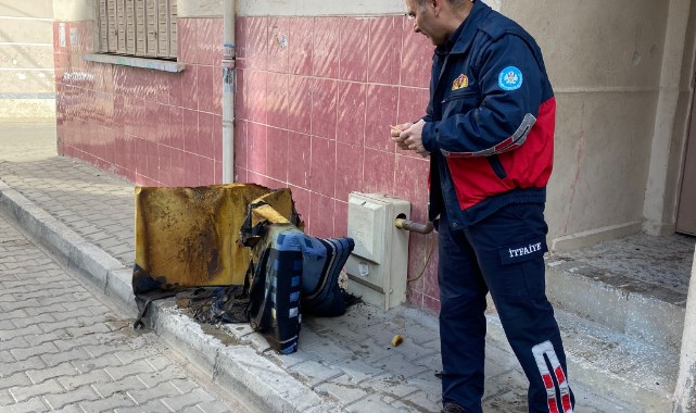 Yer yatağı alev aldı, apartman sakinleri panik yaşadı