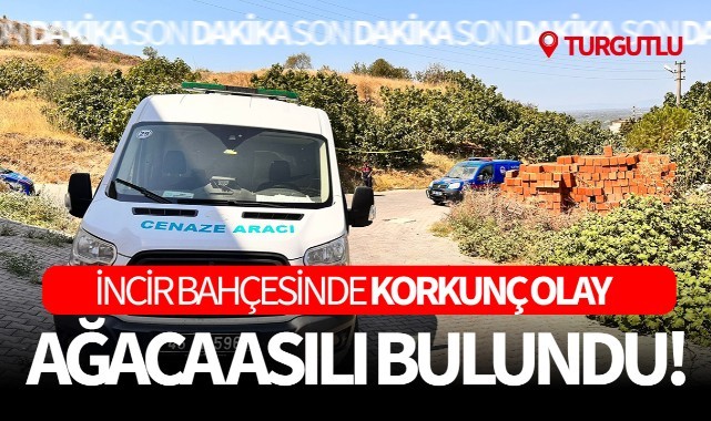 Turgutlu’da incir bahçesinde korkunç olay Ağaca asılı halde bulundu!