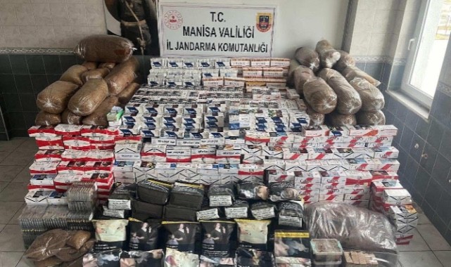 Turgutlu’da 1 milyon 350 bin TL’lik kaçak tütün ve ürünü ele geçirildi