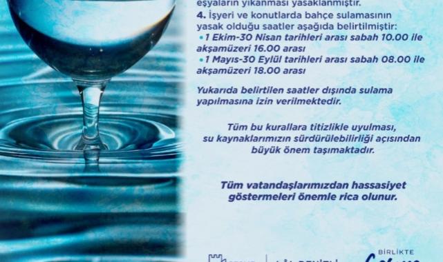 Çeşme Belediyesi’nden su tasarrufu tedbirleri