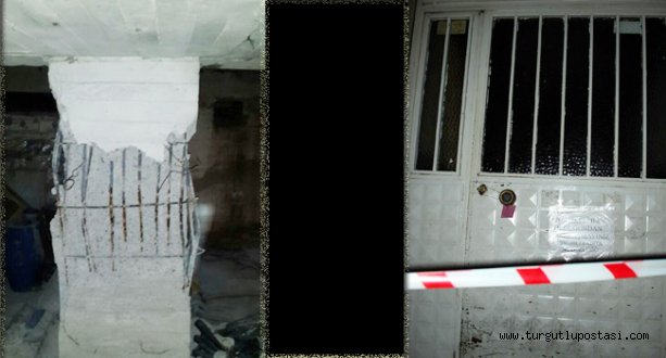 Apartman ana kolondaki hasar nedeniyle mühürlendi